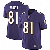 Nike Men & Women & Youth Ravens 81 Hayden Hurst Purple NFL Vapor Untouchable Limited Jersey,baseball caps,new era cap wholesale,wholesale hats